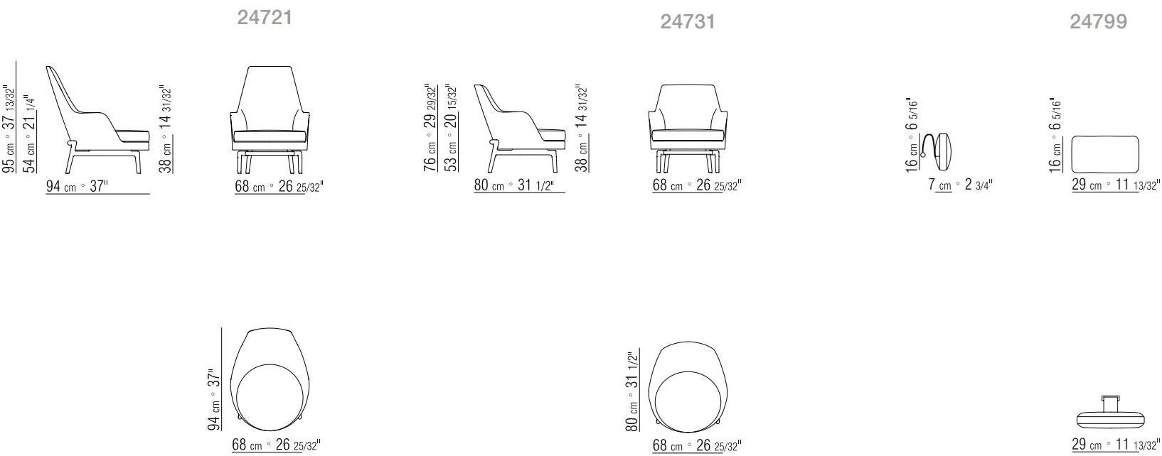 Flexform Кресло из ткани с подлокотниками Leda sun-id-1361894 - Вид №10