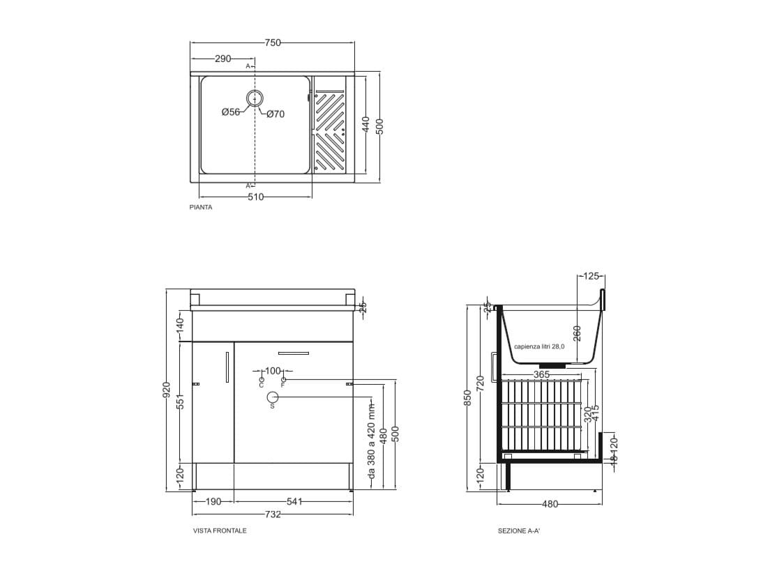 Шкаф для белья из ДСП с бельевой стойкой COLAVENE Lindo ARCH-00146563 - Вид №5