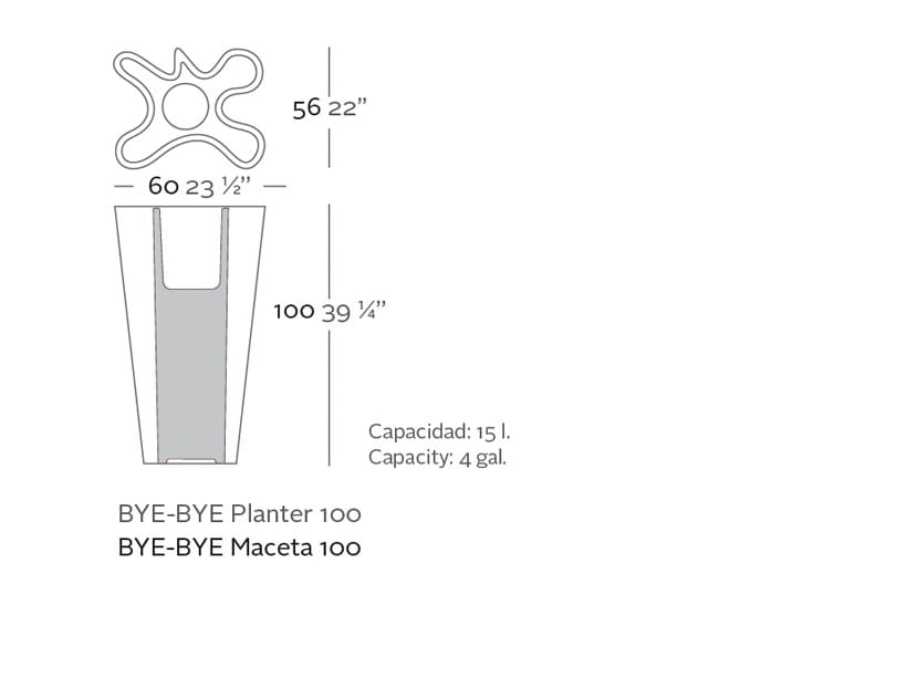 Садовый горшок Vondom Bye-Bye ARCH-00113899 - Вид №8