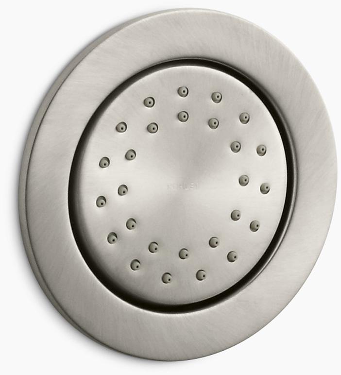 KOHLER WaterTile Круглый спрей для тела с 27 форсунками 2,0 галлона в минуту со стимулирующим спреем и воздушно-впускной технологией Katalyst K-8013-AK-BN 
