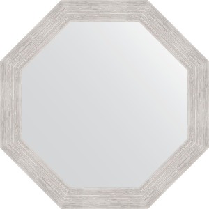 BY 3998 Зеркало в багетной раме - серебряный дождь 70 mm EVOFORM Octagon