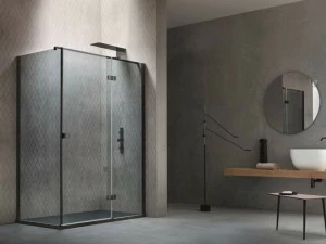 ARBLU Душевой уголок угловой с распашной дверцей Otto