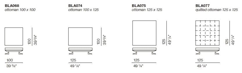 Квадратный пуф из ткани BODEMA Блейк ARCH-00077579 - Вид №2