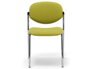 Стул из хромированной стали и ткани