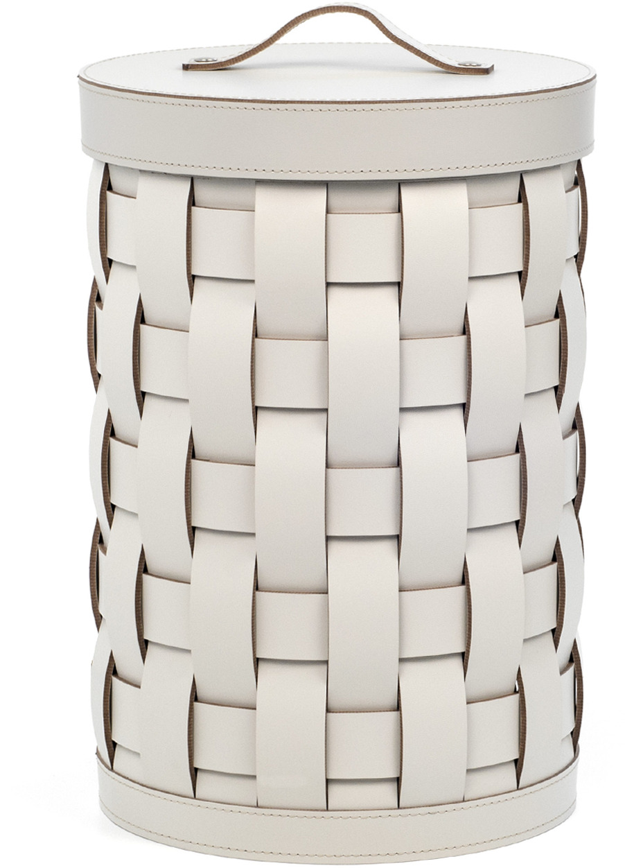 Корзина для бумаг Demetra - Ø22XH34,5 см / регенерированная кожа_coffee