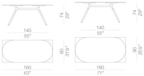 Lapalma Овальный деревянный стол Fork sun-id-1356243 - Вид №2