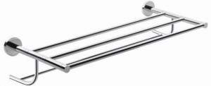 FE35(13) Gedy, двойная полка для полотенец, 4 держателя, цвет хром