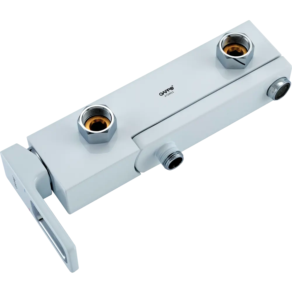 Смеситель GAPPO Eder для ванны с лейкой - белый хром 89359059 STLM-0985560 - Вид №3