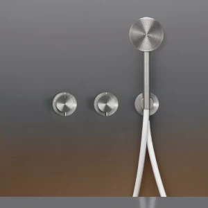 Настенный термостатический набор смеситель для ванной / душем с 2 ходовой переключающий и круглым ручного душа диаметром 80 м т  MIL115H CEADESIGN