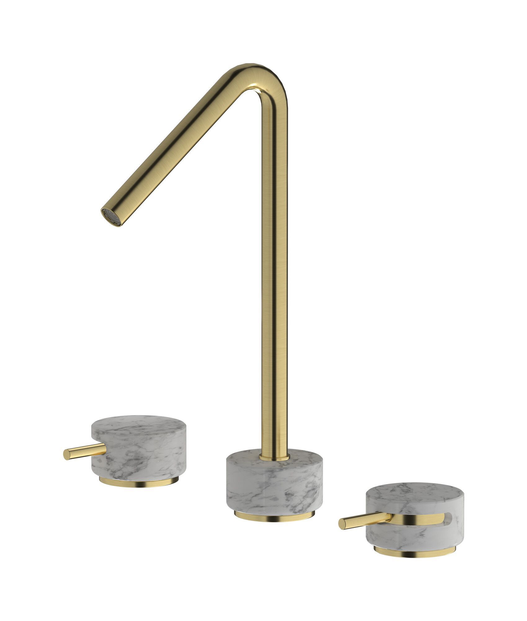 Смеситель для раковины с 3 отверстиями для мраморной столешницы IB мрамор + мрамор Elle ARCH-00068761 - Вид №7