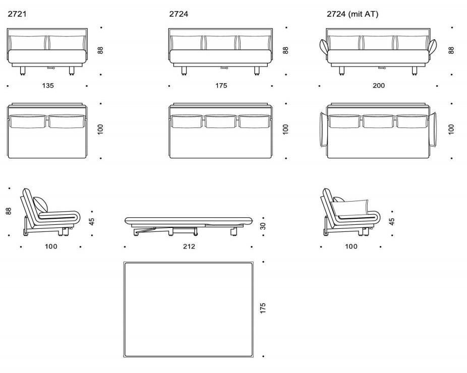 Wittmann Диван-кровать из ткани sun-id-1467718 - Вид №4