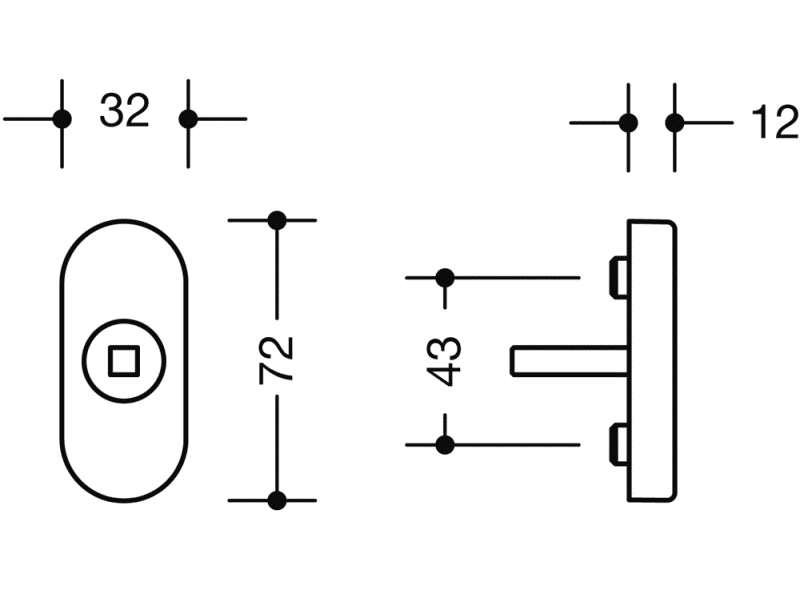 326.20L шип розетка HEWI Beschläge für Fenster  - Вид №1