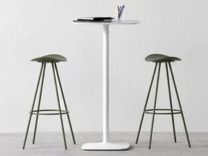 ENEA Высокий стол со стальным основанием и столешницей из hpl Iron