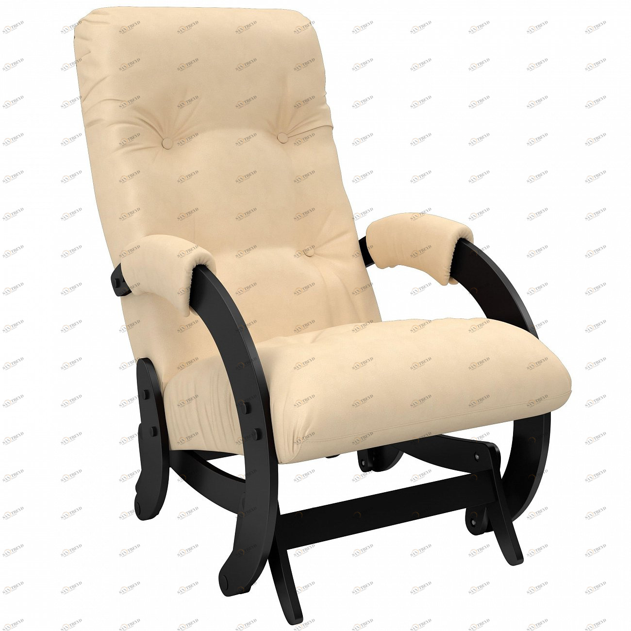 Кресло-глайдер с деревянными подлокотниками венге Polaris Beige IMPEX ДИЗАЙНЕРСКИЕ 00-3967078 Бежевый;коричневый 