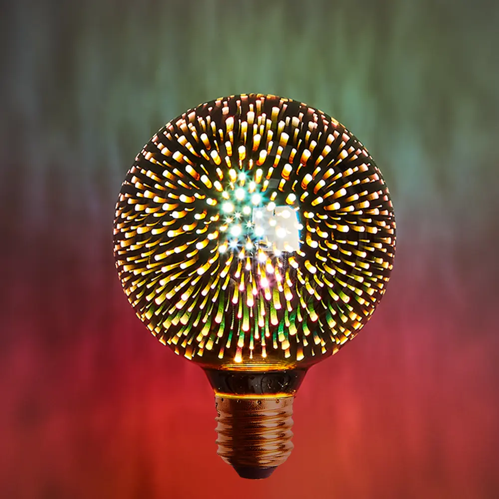 Декоративная филаментная лампа Voltega G95 3D 3Вт E27 ретро-стиль 89345988 STLM-1358645