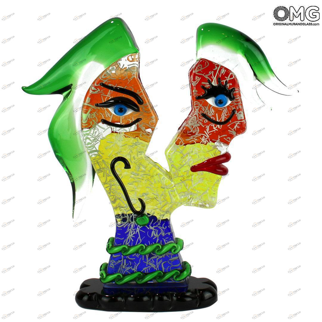 4700 ORIGINALMURANOGLASS Скульптура Голова Женщины - Pop Art - Original Murano Glass OMG 35 см 