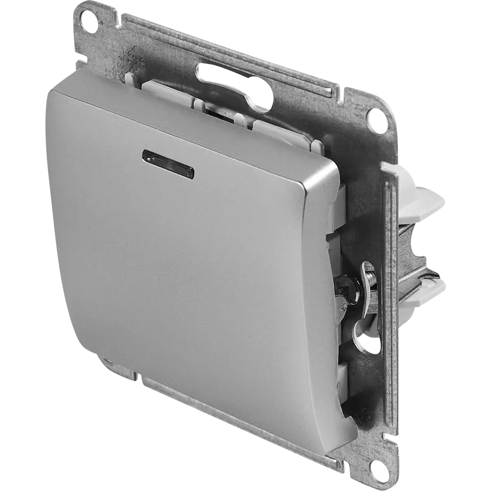 Schneider Electric Glossa — выключатель одноклавишный алюминиевый для трёх источников света 86710473 STLM-0070843