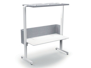 Регулируемый по высоте рабочий стол на колесах