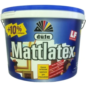 Краска в/д Dufa Mattlatex, белая, 11 л 11695434 STLM-2135690
