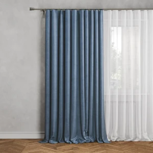 Штора на ленте Soft 160x280 см цвет синий