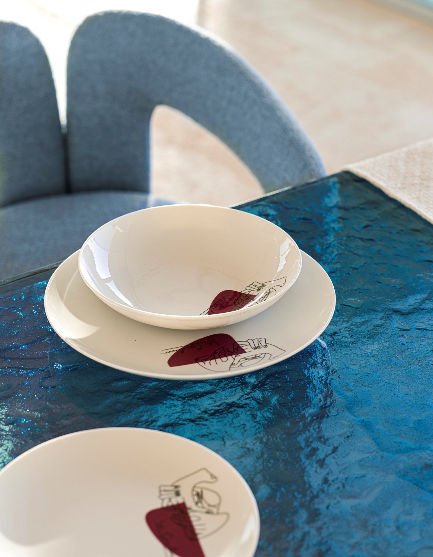 Набор из 2 фарфоровых тарелок CASSINA Gnr Service Prunier ARCH-00110292 - Вид №4