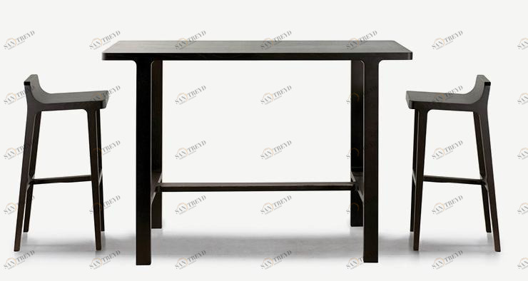 ALKI Прямоугольный высокий стол из дуба Emea sun-id-1351748