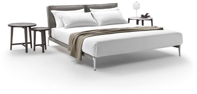 Flexform Двуспальная кровать из ткани с мягким изголовьем Adda sun-id-1481703 - Вид №1