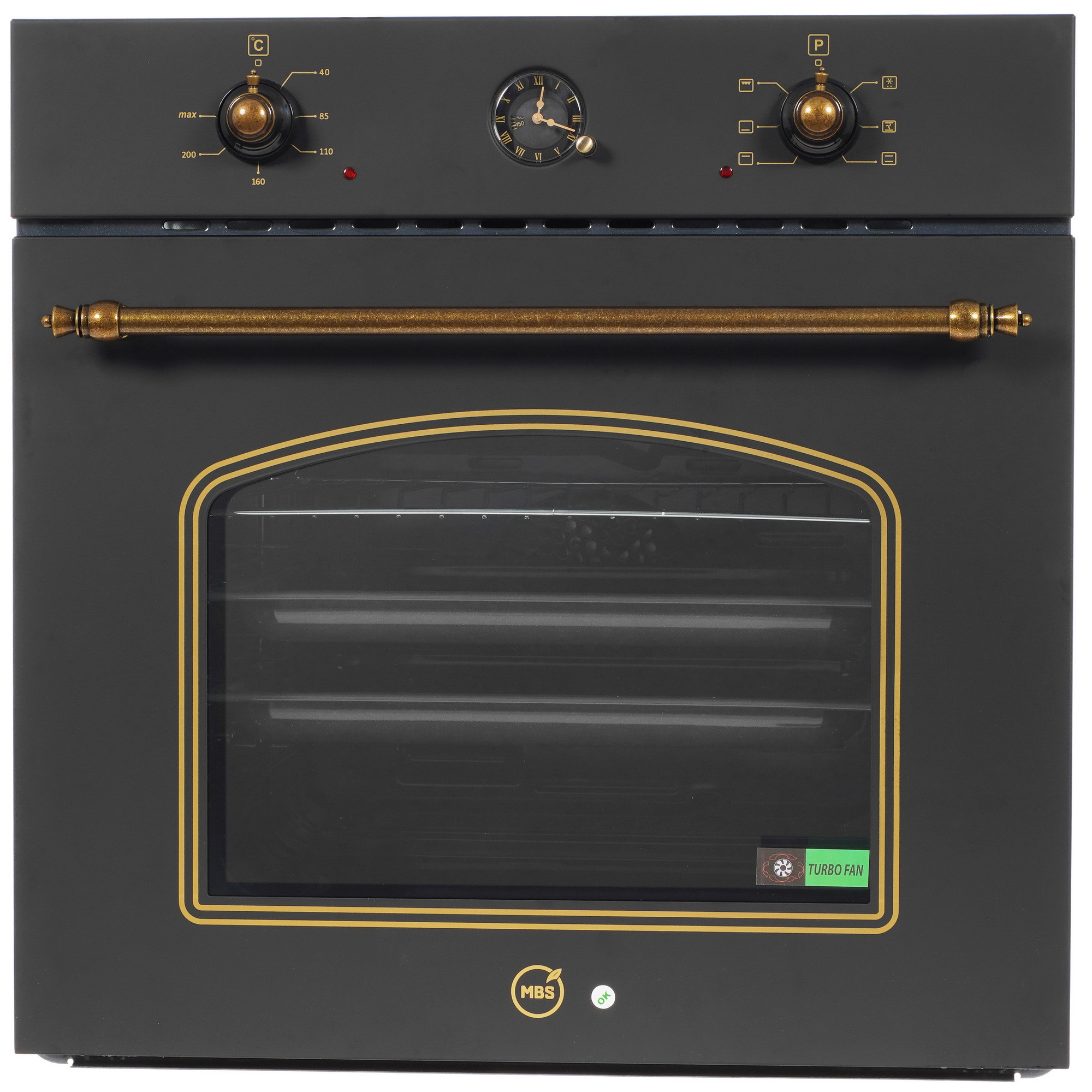 1197014 Электрический духовой шкаф MBS DE-606BL черный STDN-0064630