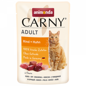 ПР0050434 Корм для кошек Carny Adult говядина, курица пауч 85г Animonda
