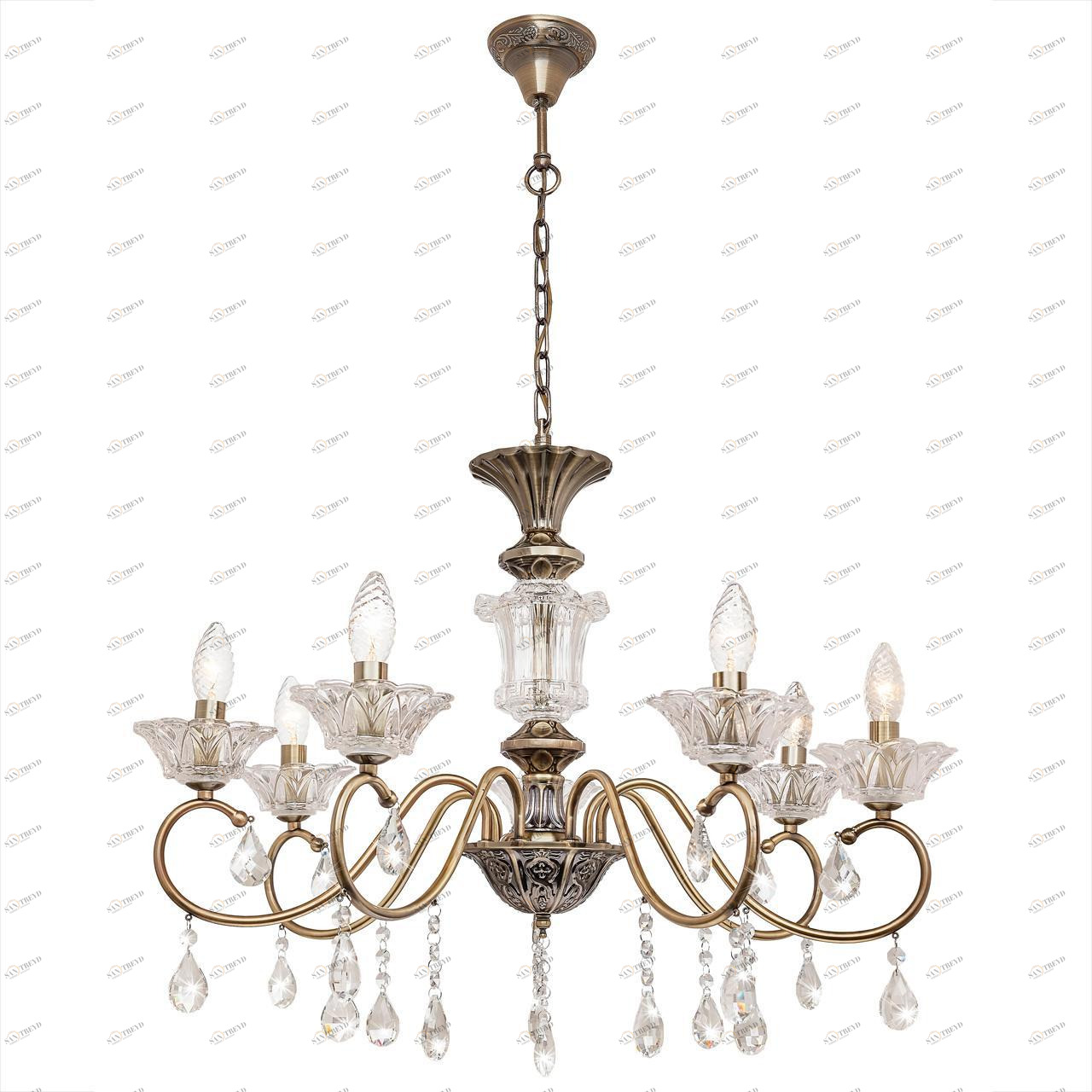 Подвесная люстра Silver Light Bernardet 518.53.7 SILVER LIGHT BERNARDET 186688 Бронза 