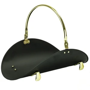 Дровница 10000 PK, цвет чёрный/латунь