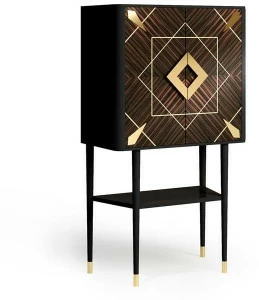 Vismara Design Барный шкаф из черного дерева Luxury entertainment