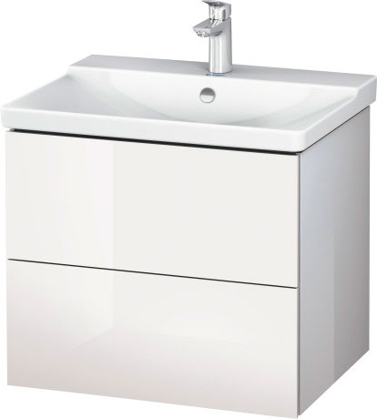 LC624404040 Тумбочка подвесная L-Cube #LC6244 620 x 481 мм Черный глянцевый лак Duravit - Вид №2