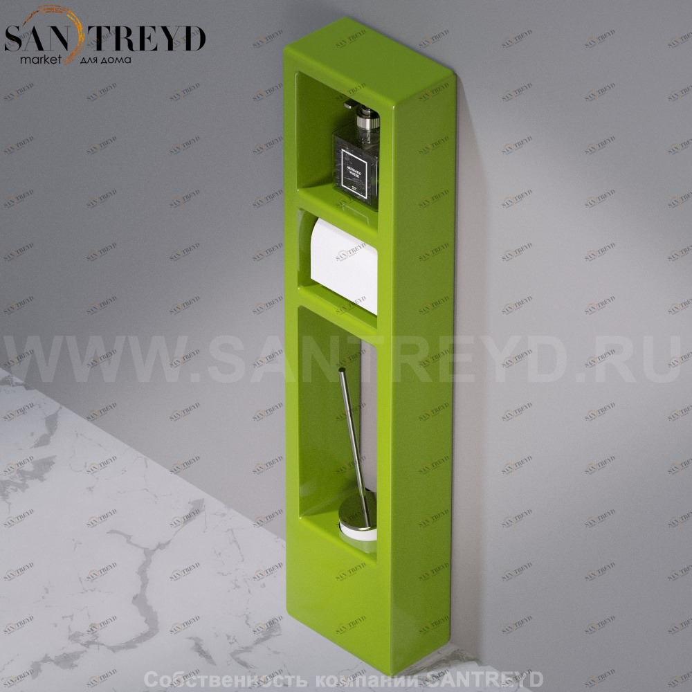 Стойка для аксессуаров C303 WALL THREE зеленая AeT ITALIA C303121