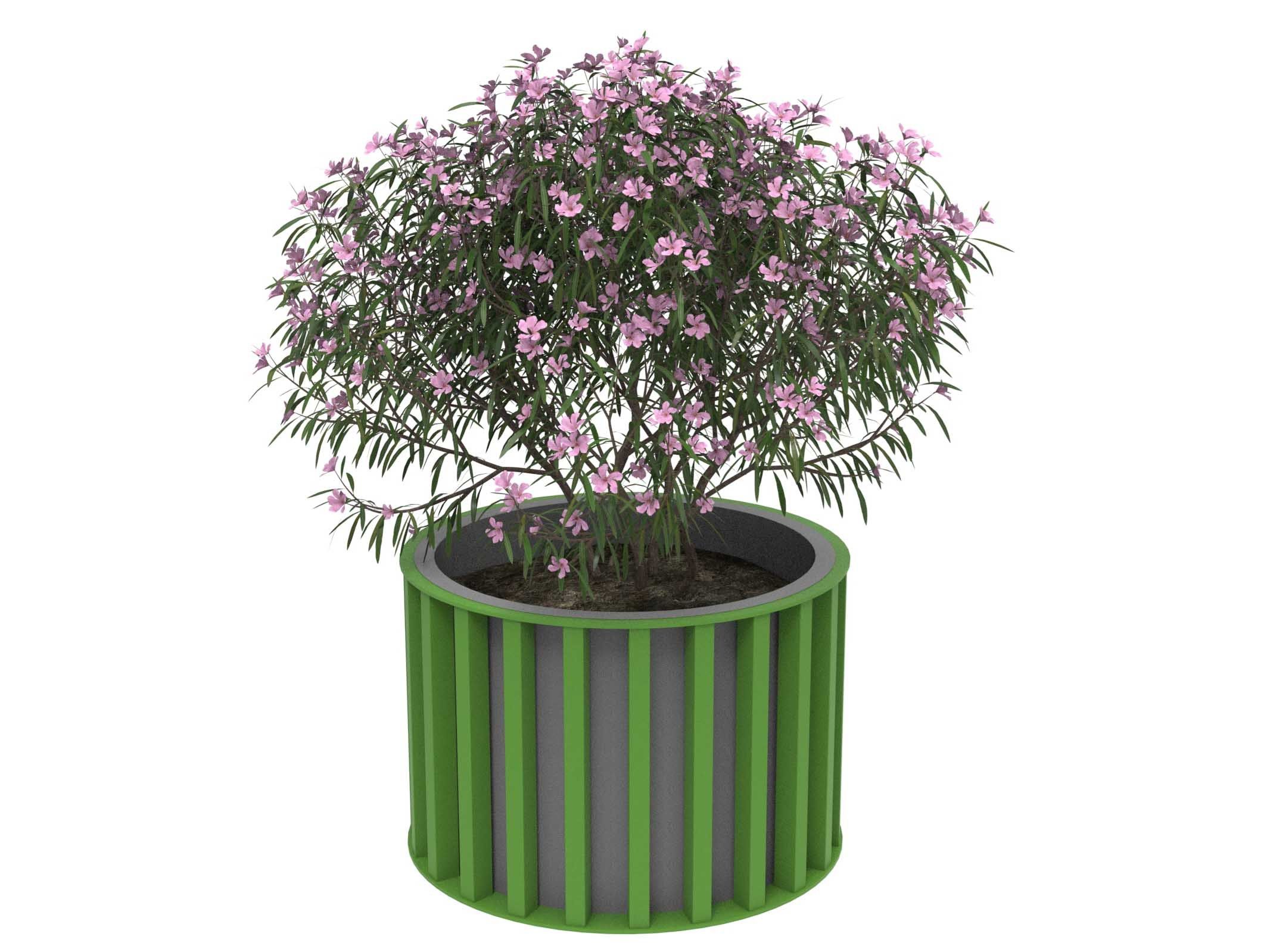 Оцинкованная сталь круглый низкий плантатор Lazzari Динамо ARCH-00115712 - Вид №7