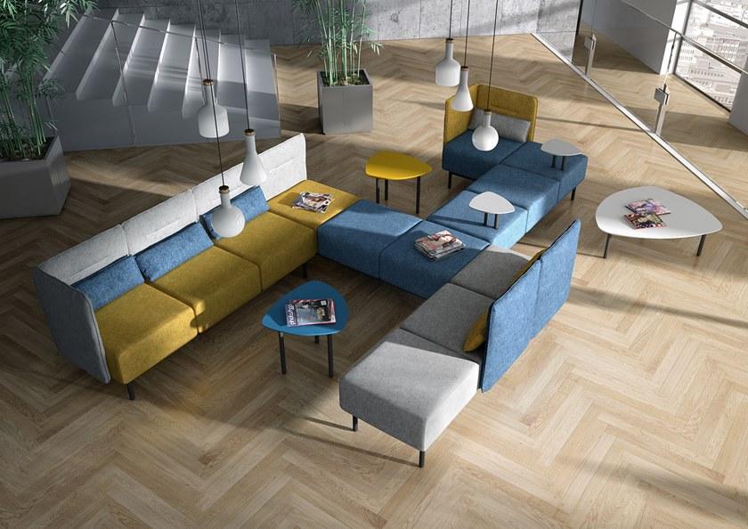 Leyform Огнестойкий 2-местный тканевый диван с разъемом USB Around sun-id-1430483 - Вид №3