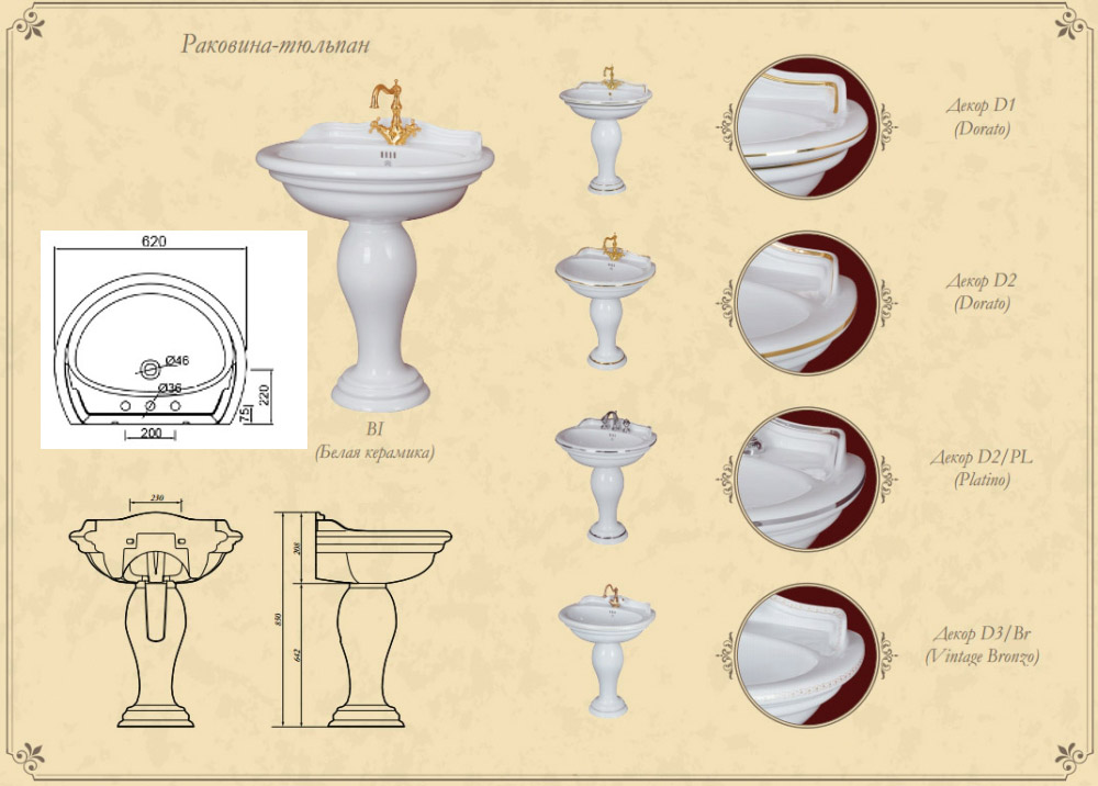 ML.MLD-25.762.D2 Раковина-тюльпан Migliore Milady - Вид №2