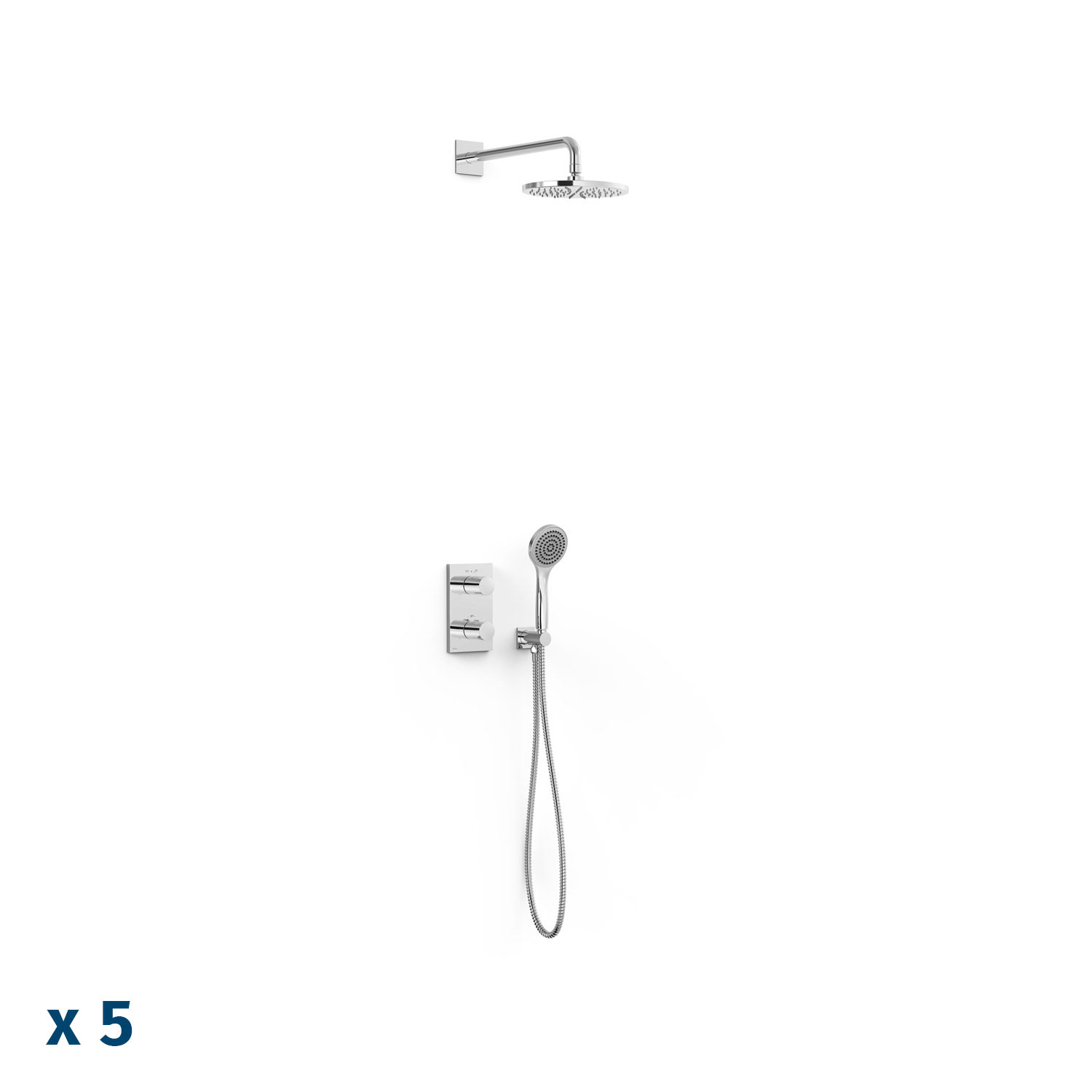 Комплект 2-ходовых скрытых термостатических кранов Therm-Box Therm-Box для душа-21625004P TRES Thermostatic