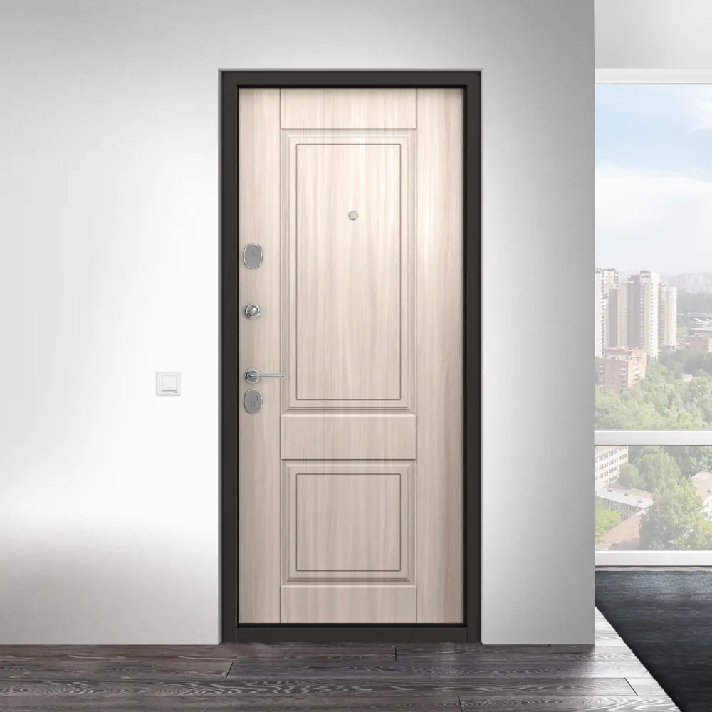 Дверь металлическая Ферн, 860 мм, правая, цвет дуб белый TOREX STLM-2112067 - Вид №12