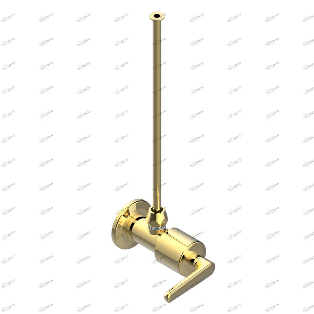 G9B-181/S Кран запорный 1/2" стильный регулируемый с 30 cм трубкой Thg-paris System métal lisse с рукоятками Золото G9B-181/S CAT.F