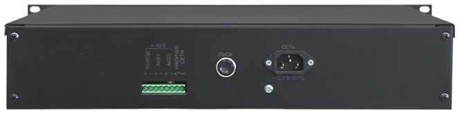 SKAT-1200I7 Rack power supply 12v, 5a, height 2u for 2 batteries 7-17 ah. ss tr pb Бастион  - Вид №2