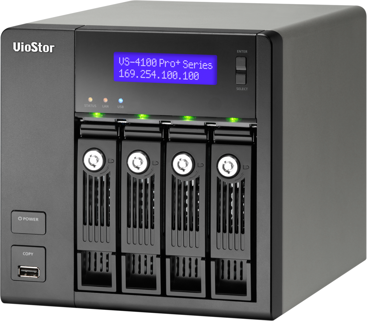 VS-4108 Pro+ Smb nvr, 8 channels, 4-tray w/o hdd, local monitoring. intel 2,6 ghz QNAP Santreyd 