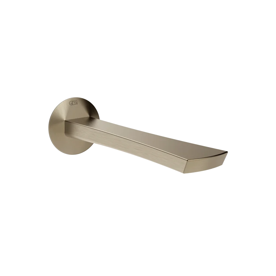 Носик для умывальника 72102 149 Gessi Ventaglio МАТОВЫЙ НИКЕЛЬ FINOX 72102149