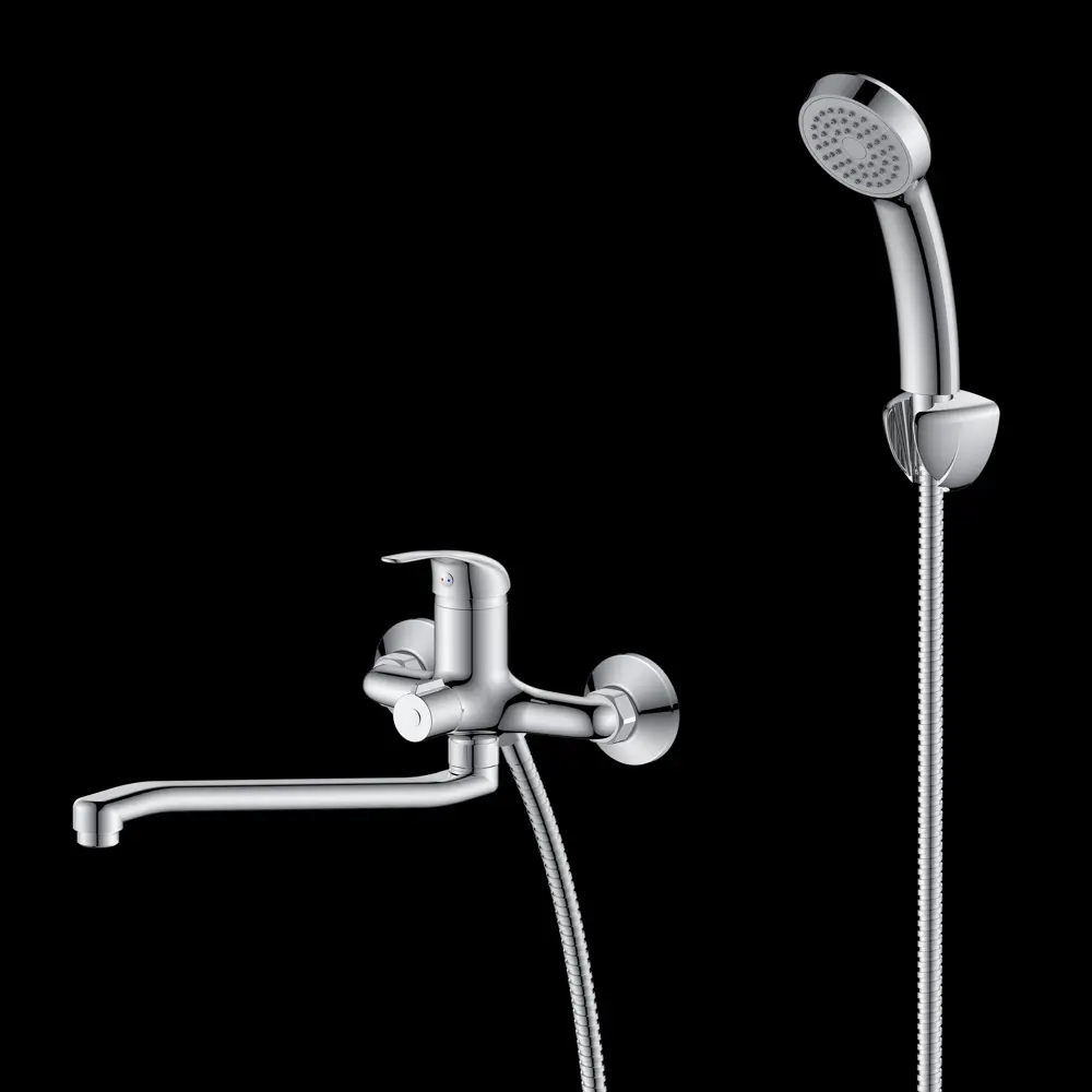 Смеситель для ванны KONSENSA Мауро с поворотным изливом и душевым комплектом 89396331 STLM-1583810 - Вид №1
