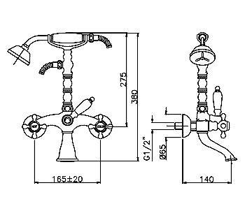1200112C0.GRcr Смеситель Gattoni Vivaldi Santreyd - Вид №1