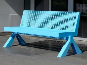 BENKERT BANKE Скамья из нержавеющей стали со спинкой Chalidor