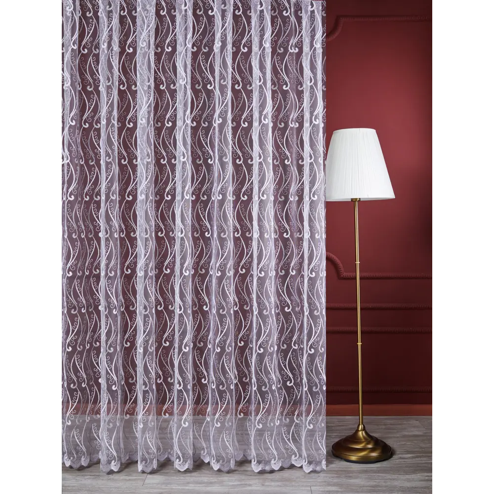 Тюль 1 м/п Классика сетка 280 см цвет серый ELIT HOME STLM-2129625