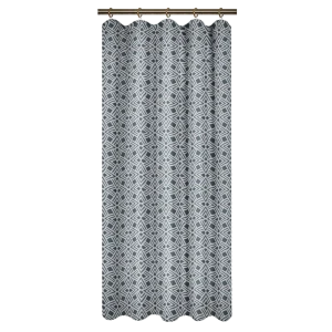 Штора на ленте для кухни «Геометрия» 145x180 см цвет серый