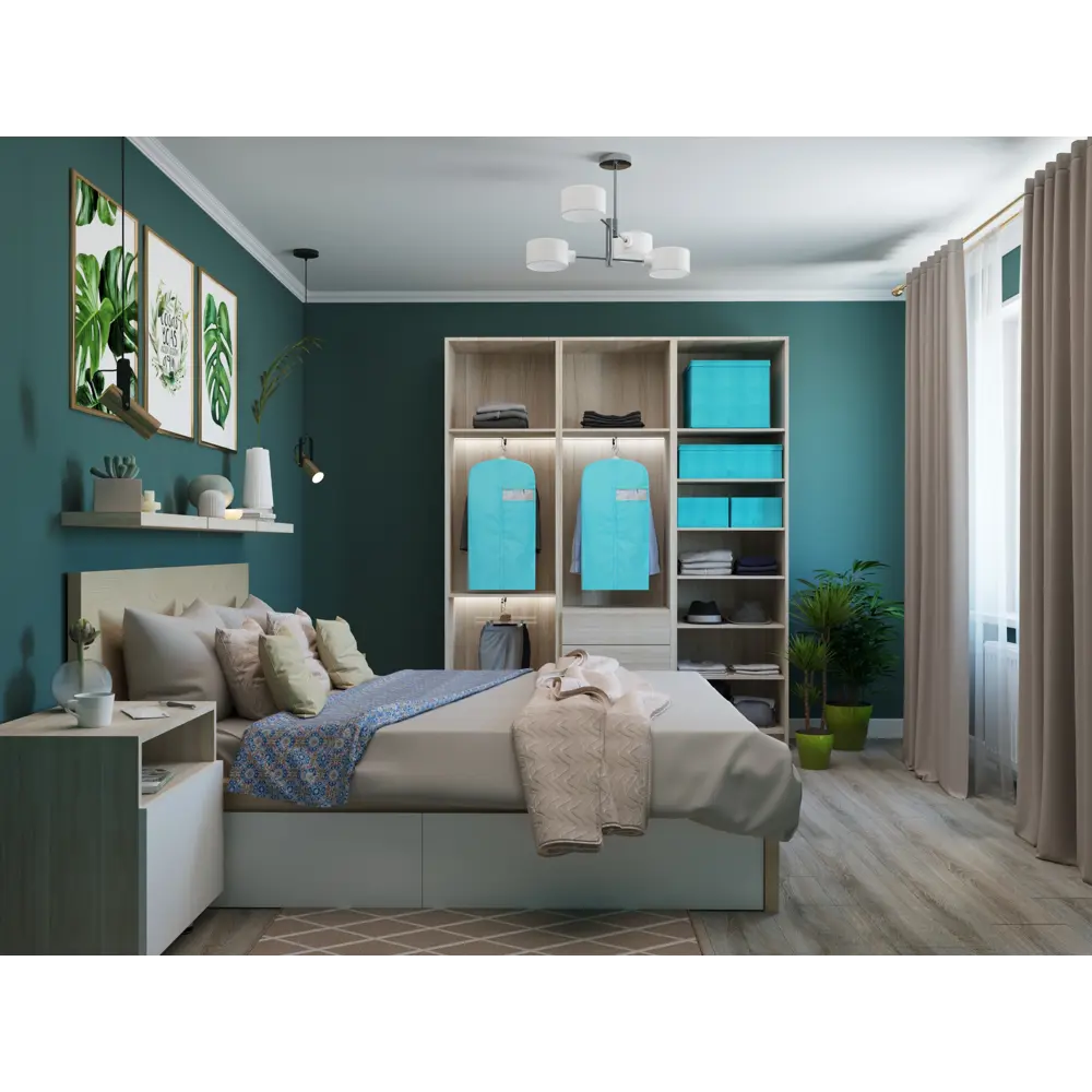 Коробка для обуви Spaceo 22х16x34 см полиэстер цвет голубой STLM-2013288 - Вид №7