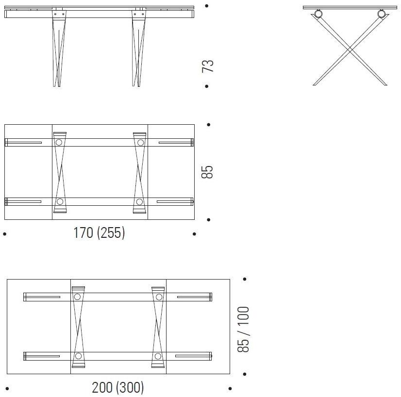 Desalto Раздвижной прямоугольный стол из стали и стекла sun-id-1427693 - Вид №6